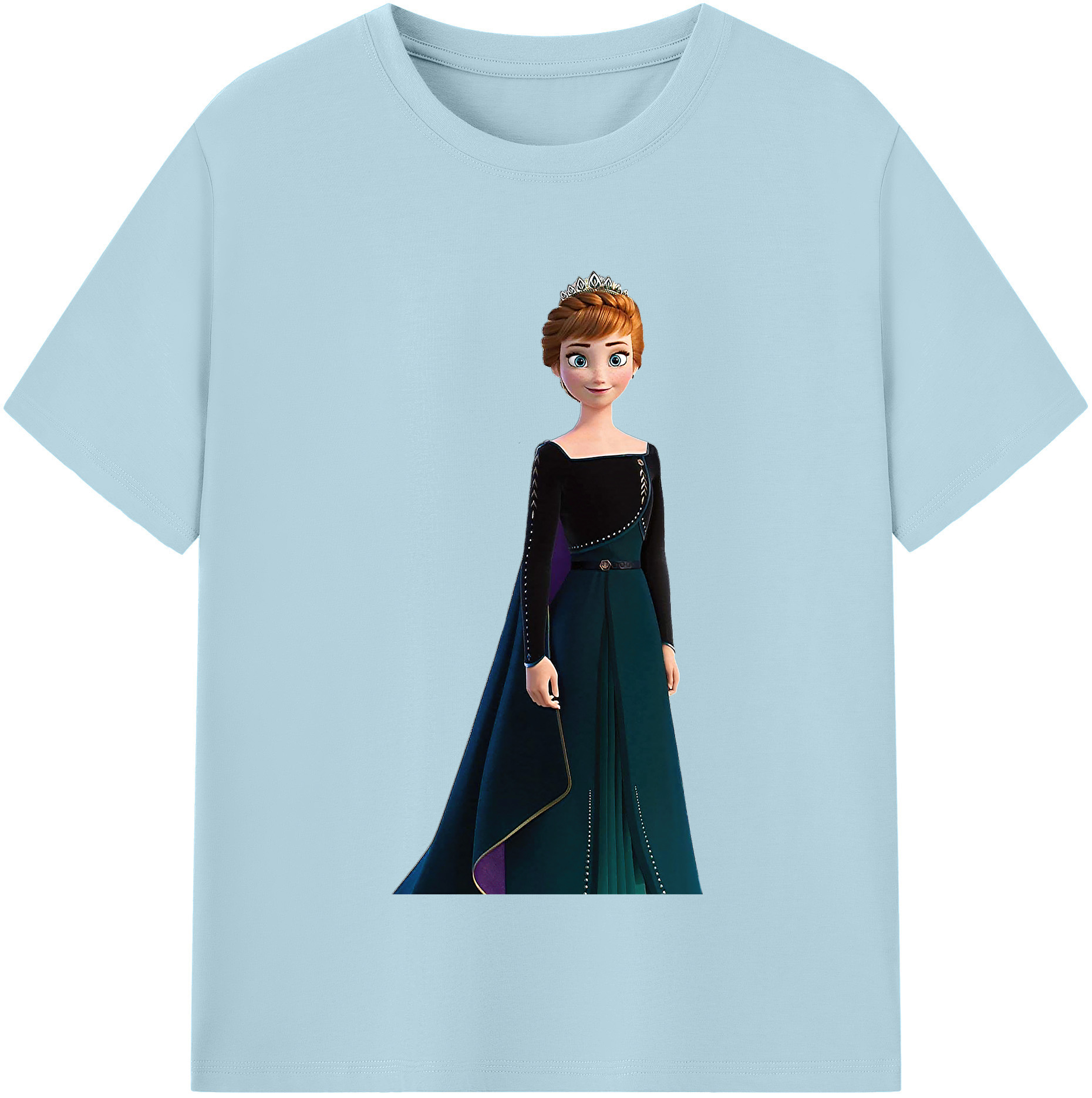 （画像用） アナと雪の女王 アンナ エルサ Frozen Anna Elsa 綿100％半袖Tシャツ（フロントプリント）